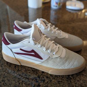 Lakai Cambridge White/Burgundy Leather